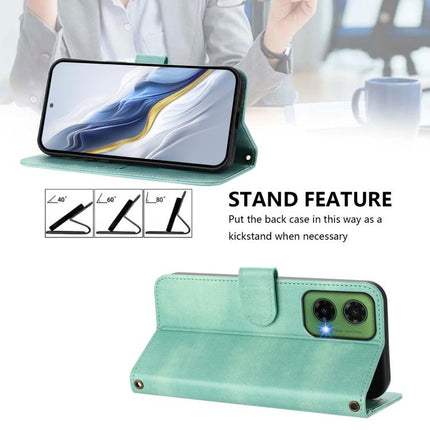 Line Splicing Buckle Retro Leather Phone Case, For Motorola Moto G35 5G, For Motorola Moto G55 5G, For Motorola Moto G34 5G / G45 5G