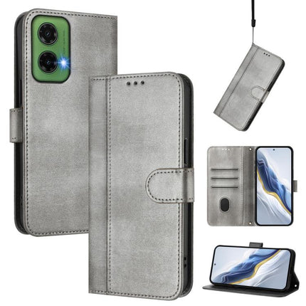 Line Splicing Buckle Retro Leather Phone Case, For Motorola Moto G35 5G, For Motorola Moto G55 5G, For Motorola Moto G34 5G / G45 5G