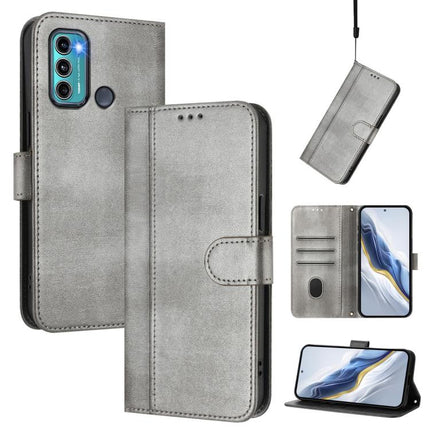Line Splicing Buckle Retro Leather Phone Case, For Motorola Moto G Power 2022, For Motorola Moto G71 5G, For Motorola Moto G60 / G40 Fusion