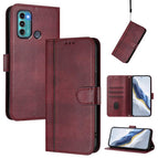 For Motorola Moto G60 / G40 Fusion / Wine Red