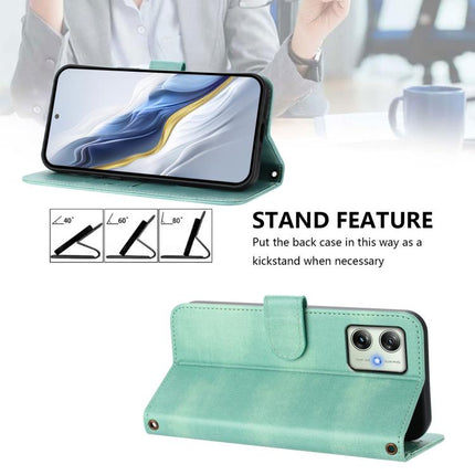 Line Splicing Buckle Retro Leather Phone Case, For Motorola Moto G64 India / G54 5G India, For Motorola Moto G14 4G / G54 5G EU, For Motorola Moto E14 4G / G24 4G