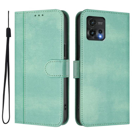 Line Splicing Buckle Retro Leather Phone Case, For Motorola Moto G72, For Motorola Moto E22 4G / E22i 4G, For Motorola Moto E32 India / G22 4G