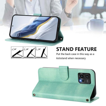 Line Splicing Buckle Retro Leather Phone Case, For Motorola Moto G72, For Motorola Moto E22 4G / E22i 4G, For Motorola Moto E32 India / G22 4G
