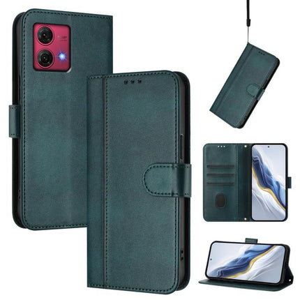 Line Splicing Buckle Retro Leather Phone Case, For Motorola Moto G Power 5G 2024, For Motorola Moto G84 5G, For Motorola Moto G Stylus 4G 2023