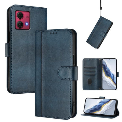 Line Splicing Buckle Retro Leather Phone Case, For Motorola Moto G Power 5G 2024, For Motorola Moto G84 5G, For Motorola Moto G Stylus 4G 2023