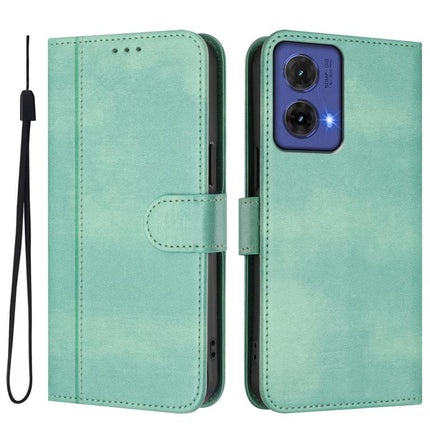Line Splicing Buckle Retro Leather Phone Case, For Motorola Moto G85 5G, For Motorola Moto G53 5G / G13 4G / G23 4G, For Motorola Moto G24 Power 4G India