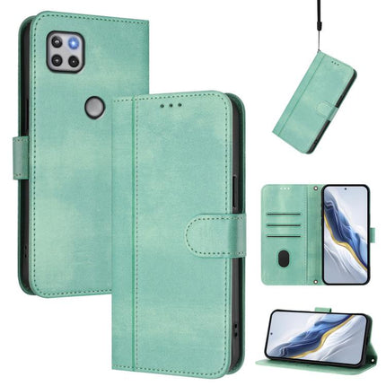 Line Splicing Buckle Retro Leather Phone Case, For Motorola Moto G30 / G20 / G10, For Motorola Moto E7 Power 2021, For Motorola Moto One 5G Ace 2021