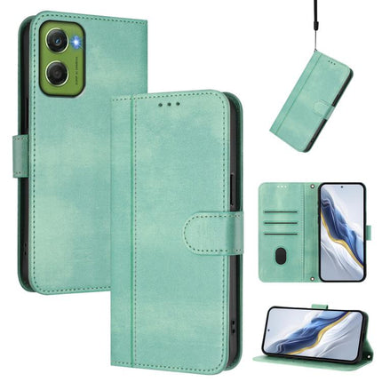Line Splicing Buckle Retro Leather Phone Case, For Motorola Moto G17 4G / G17 Power 4G, For Motorola Moto G67 Power 5G, For Motorola Moto G06 4G