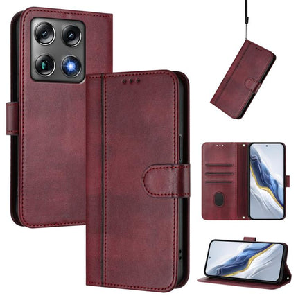 Line Splicing Buckle Retro Leather Phone Case, For Motorola Moto G Max / G87 / G77 / G67 5G, For Motorola Moto G47 / G37 Power 5G, For Motorola Moto X70 Air Pro / Signature 5G