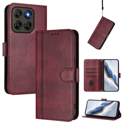Line Splicing Buckle Retro Leather Phone Case, For Motorola Moto G Max / G87 / G77 / G67 5G, For Motorola Moto G47 / G37 Power 5G, For Motorola Moto X70 Air Pro / Signature 5G