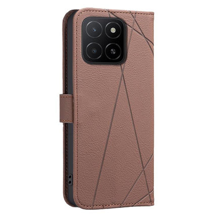 Geometric Pattern RFID Leather Phone Case, For Honor X5B, For Honor X7C / 200 Smart, For Honor X6B, For Honor 200 Lite