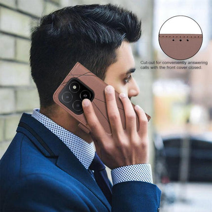 Geometric Pattern RFID Leather Phone Case, For Honor X5B, For Honor X7C / 200 Smart, For Honor X6B, For Honor 200 Lite