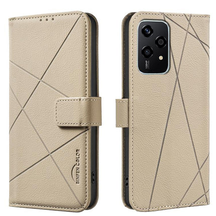 Geometric Pattern RFID Leather Phone Case, For Honor X6B, For Honor 200 Lite, For Honor X8B, For Honor X9B / Magic6 Lite