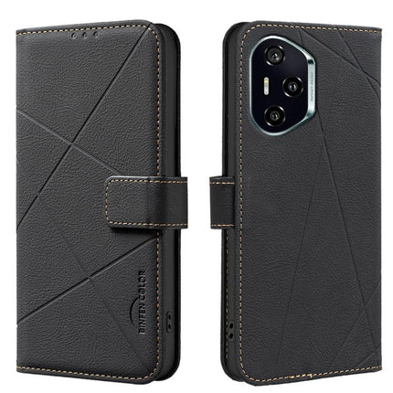 Geometric Pattern RFID Leather Phone Case, For Honor 300 Pro 5G / 300 Ultra 5G, For Honor 300, For Honor X5B, For Honor X7C / 200 Smart