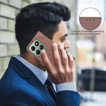 Geometric Pattern RFID Leather Phone Case, For Honor X6B, For Honor 200 Lite, For Honor X8B, For Honor X9B / Magic6 Lite