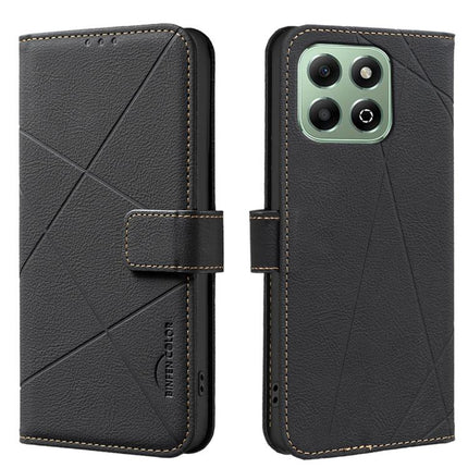 Geometric Pattern RFID Leather Phone Case, For Honor X6B, For Honor 200 Lite, For Honor X8B, For Honor X9B / Magic6 Lite