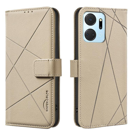 Geometric Pattern RFID Leather Phone Case, For Honor X7B, For Honor X7A