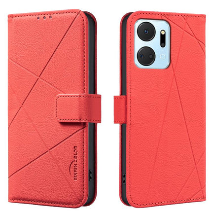 Geometric Pattern RFID Leather Phone Case, For Honor X7B, For Honor X7A