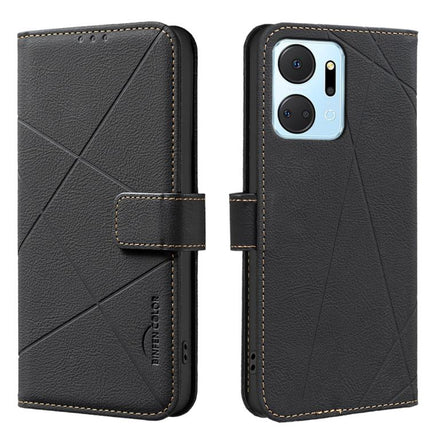 Geometric Pattern RFID Leather Phone Case, For Honor X7B, For Honor X7A