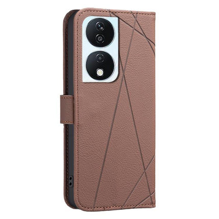 Geometric Pattern RFID Leather Phone Case, For Honor X7B, For Honor X7A
