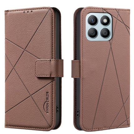 Geometric Pattern RFID Leather Phone Case, For Honor X6B, For Honor 200 Lite, For Honor X8B, For Honor X9B / Magic6 Lite