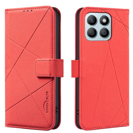 Geometric Pattern RFID Leather Phone Case, For Honor X6B, For Honor 200 Lite, For Honor X8B, For Honor X9B / Magic6 Lite