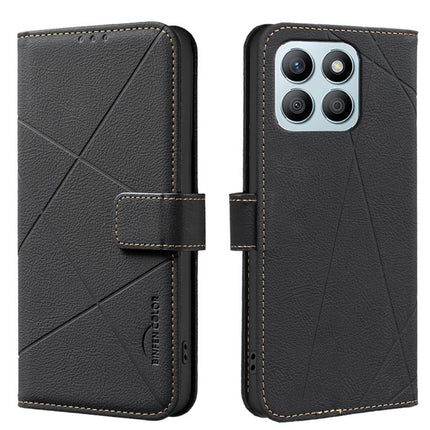 Geometric Pattern RFID Leather Phone Case, For Honor X6B, For Honor 200 Lite, For Honor X8B, For Honor X9B / Magic6 Lite