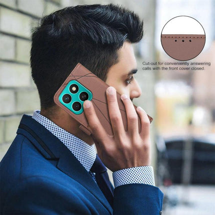 Geometric Pattern RFID Leather Phone Case, For Honor X8C, For Honor X9C 5G / Magic7 Lite, For Honor 300 Pro 5G / 300 Ultra 5G, For Honor 300