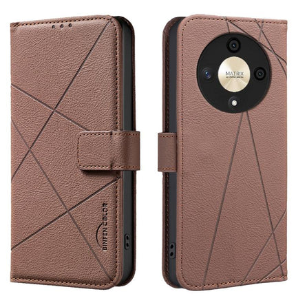Geometric Pattern RFID Leather Phone Case, For Honor X6B, For Honor 200 Lite, For Honor X8B, For Honor X9B / Magic6 Lite