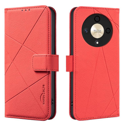 Geometric Pattern RFID Leather Phone Case, For Honor X6B, For Honor 200 Lite, For Honor X8B, For Honor X9B / Magic6 Lite