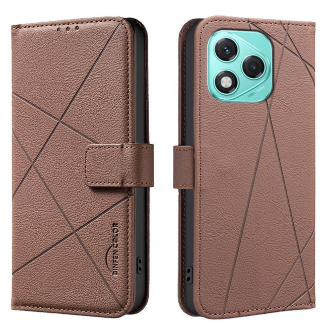 Geometric Pattern RFID Leather Phone Case, For Honor 400 Lite Global, For Honor 400 Global 156.5mm, For Honor X8C, For Honor X9C 5G / Magic7 Lite