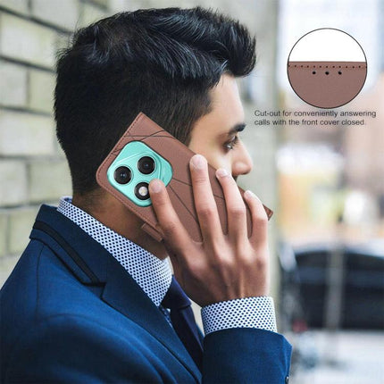 Geometric Pattern RFID Leather Phone Case, For Honor 400 Lite Global, For Honor 400 Global 156.5mm, For Honor X8C, For Honor X9C 5G / Magic7 Lite