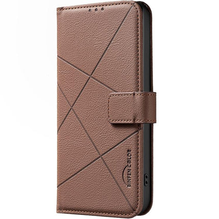 Geometric Pattern RFID Leather Phone Case, For Honor X5c 4G / X5c Plus, For Honor X9d 5G / X70 5G, For Honor X7d 5G, For Honor 400 Pro Global 160.8mm
