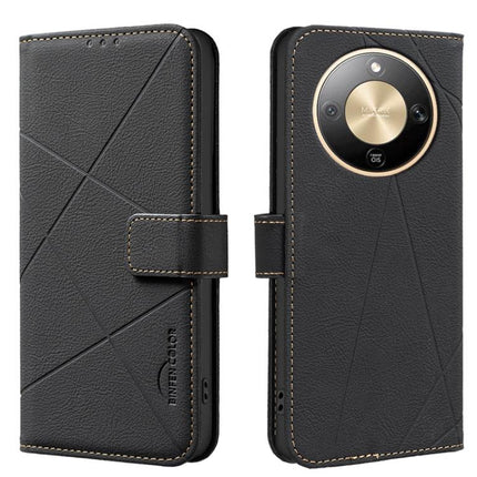 Geometric Pattern RFID Leather Phone Case, For Honor X5c 4G / X5c Plus, For Honor X9d 5G / X70 5G, For Honor X7d 5G, For Honor 400 Pro Global 160.8mm