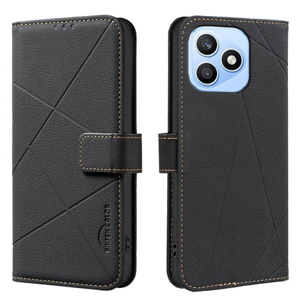 Geometric Pattern RFID Leather Phone Case, For Honor 600 Global, For Honor 600 Lite Global, For Honor X6d 5G, For Honor X8d 4G