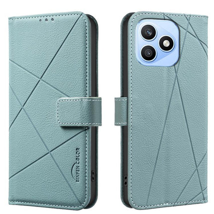 Geometric Pattern RFID Leather Phone Case, For Honor 600 Global, For Honor 600 Lite Global, For Honor X6d 5G, For Honor X8d 4G