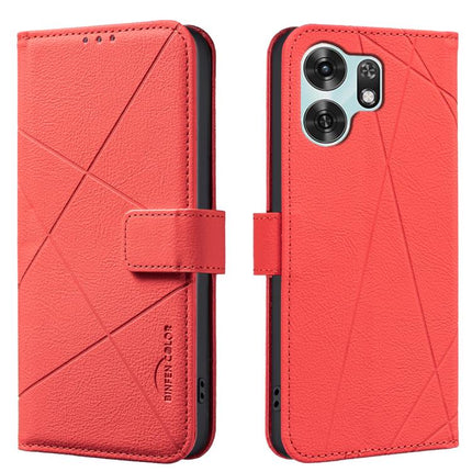 Geometric Pattern RFID Leather Phone Case, For Honor 600 Global, For Honor 600 Lite Global, For Honor X6d 5G, For Honor X8d 4G