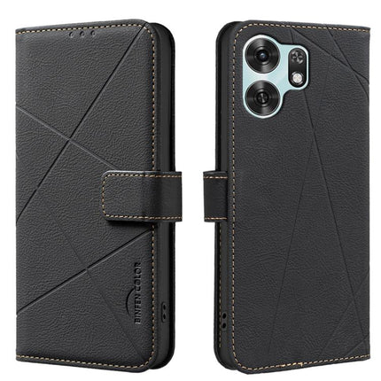 Geometric Pattern RFID Leather Phone Case, For Honor 600 Global, For Honor 600 Lite Global, For Honor X6d 5G, For Honor X8d 4G
