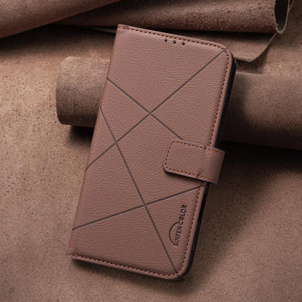 Geometric Pattern RFID Leather Phone Case, For Honor 600 Global, For Honor 600 Lite Global, For Honor X6d 5G, For Honor X8d 4G