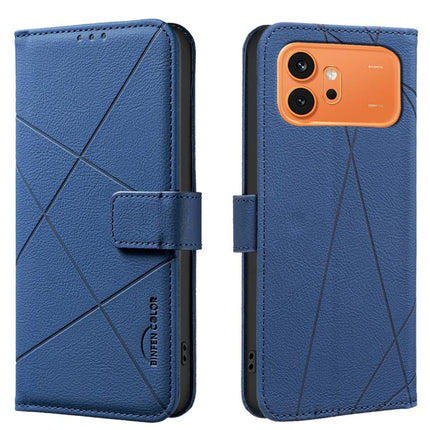 Geometric Pattern RFID Leather Phone Case, For Honor 600 Global, For Honor 600 Lite Global, For Honor X6d 5G, For Honor X8d 4G