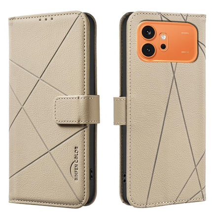 Geometric Pattern RFID Leather Phone Case, For Honor 600 Global, For Honor 600 Lite Global, For Honor X6d 5G, For Honor X8d 4G