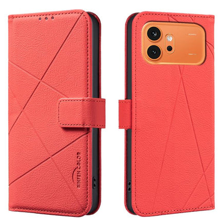 Geometric Pattern RFID Leather Phone Case, For Honor 600 Global, For Honor 600 Lite Global, For Honor X6d 5G, For Honor X8d 4G