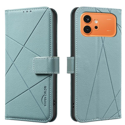 Geometric Pattern RFID Leather Phone Case, For Honor 600 Global, For Honor 600 Lite Global, For Honor X6d 5G, For Honor X8d 4G