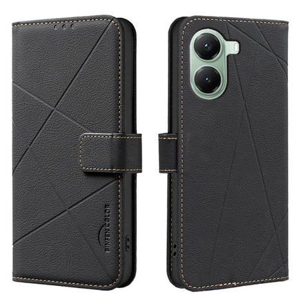 Geometric Pattern RFID Leather Phone Case, For Xiaomi 15T 5G, For Xiaomi Poco F7 5G Global, For Xiaomi Poco X7 Pro, For Xiaomi Poco C75