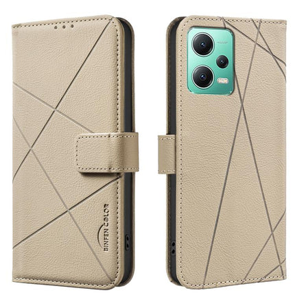 Geometric Pattern RFID Leather Phone Case, For Xiaomi Poco C55, For Xiaomi Poco X5 Pro, For Xiaomi Poco X5, For Xiaomi Poco M3 Pro
