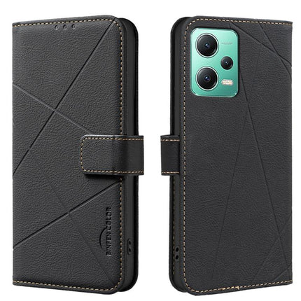 Geometric Pattern RFID Leather Phone Case, For Xiaomi Poco C55, For Xiaomi Poco X5 Pro, For Xiaomi Poco X5, For Xiaomi Poco M3 Pro