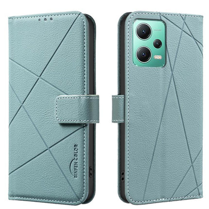 Geometric Pattern RFID Leather Phone Case, For Xiaomi Poco C55, For Xiaomi Poco X5 Pro, For Xiaomi Poco X5, For Xiaomi Poco M3 Pro