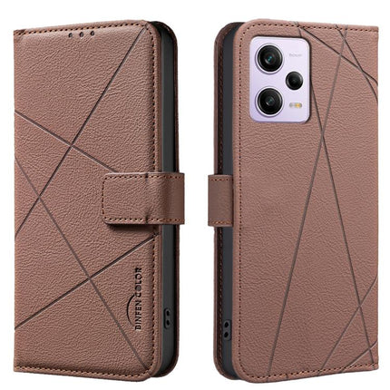 Geometric Pattern RFID Leather Phone Case, For Xiaomi Poco C55, For Xiaomi Poco X5 Pro, For Xiaomi Poco X5, For Xiaomi Poco M3 Pro