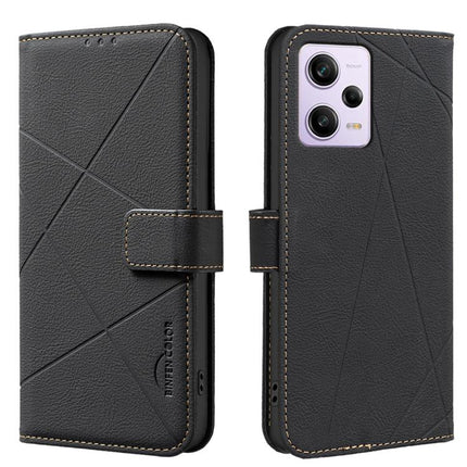 Geometric Pattern RFID Leather Phone Case, For Xiaomi Poco C55, For Xiaomi Poco X5 Pro, For Xiaomi Poco X5, For Xiaomi Poco M3 Pro
