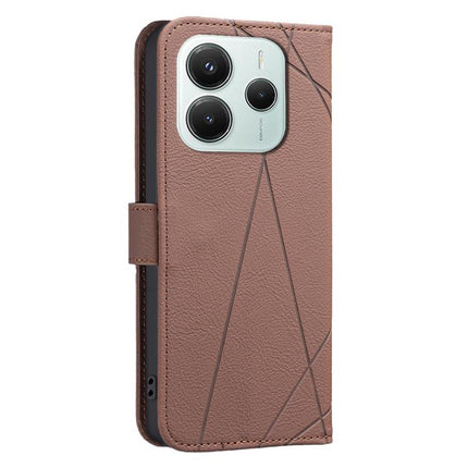 Geometric Pattern RFID Leather Phone Case, For Xiaomi Poco M7 Pro 5G, For Xiaomi Poco X6 Pro, For Xiaomi 13T, For Xiaomi Poco F5 5G